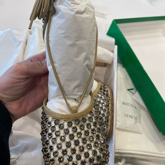 Bottega Stretch Rhinestone Heels  - Picture 4 of 9